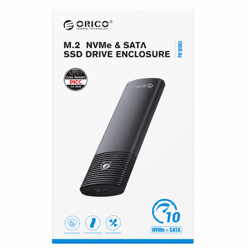 Orico M.2 NVMe & SATA SSD Drive Enclosure