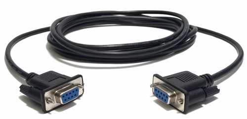 DB9 F to DB9 F Straight Cable Black 3m
