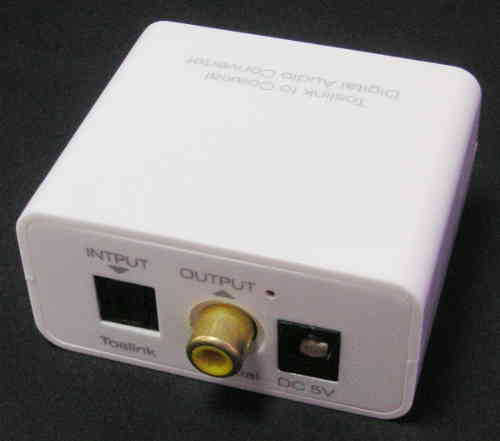 Optical (Toslink) to Coaxial Convertor