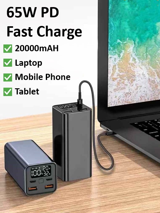 Mobile Laptop Power Bank PD 65W 20000mAH