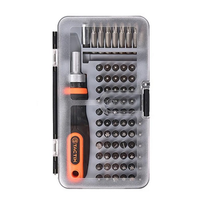 TACTIX 71pc Ratchet Driver & Bits Set
