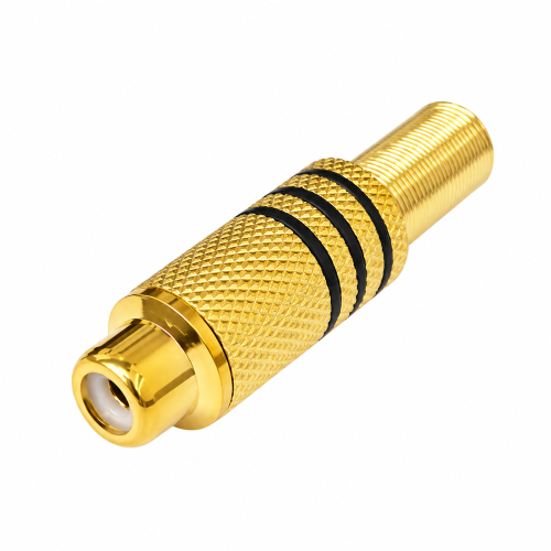 RCA Jack Gold Black with Spring ID:7mm