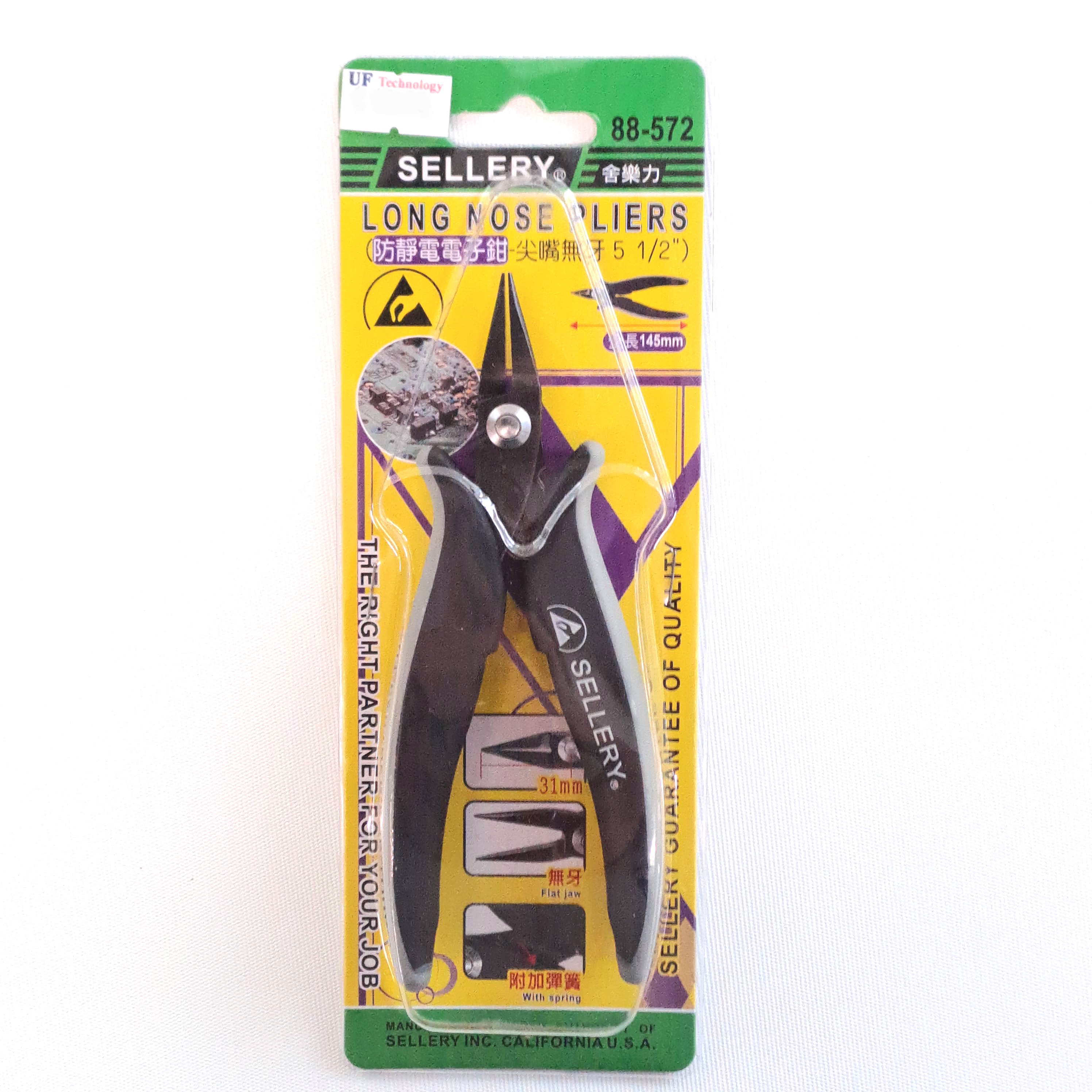 Sellery 88-572 Anti-Static Long Nose Pliers 5 1/2”