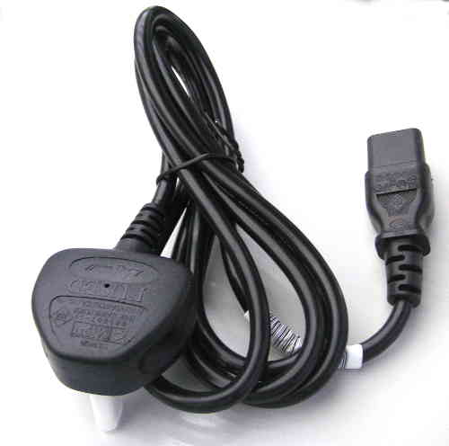 BS1363 UK 3Pin Plug to C13 1.8m with Safety Mark