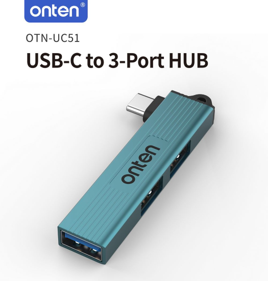 onten USB-C to 3-Port Hub (1xUSB3.0 + 2xUSB2.0)