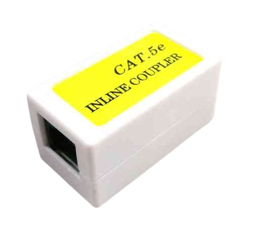 8P8C RJ45 Inline Coupler White WT-2011