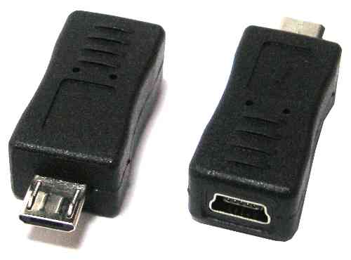 Mini USB female to Micro USB male