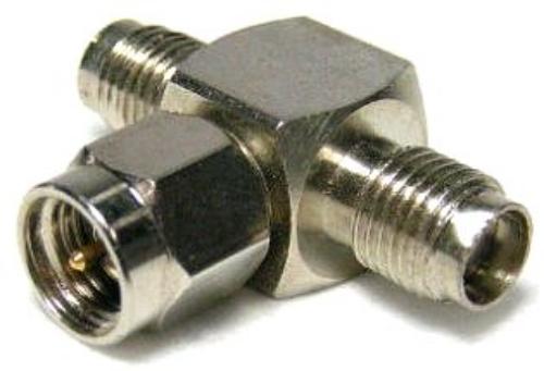 SMA Plug to Double Jack Silver