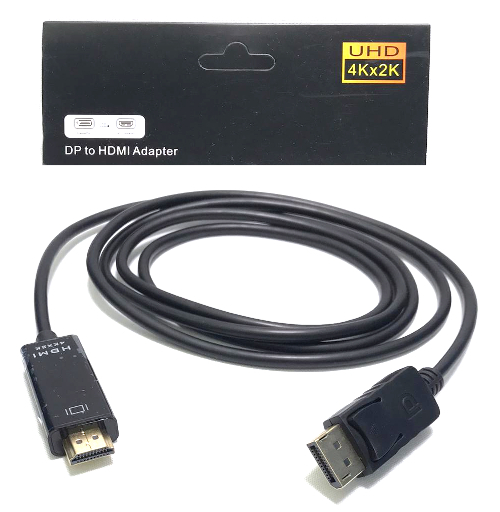 DP Male to 4K HDMI Male Cable 1.8m
