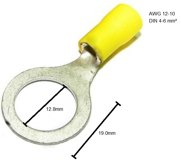 RF 5.5-12 Insulated Ring Terminals