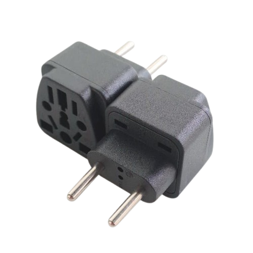 WY-9C-1 2 Round Pin AC Power Adaptor Black (Europe)