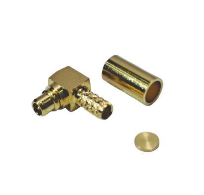 MMCX Plug Crimp Right Angle RG174 Gold