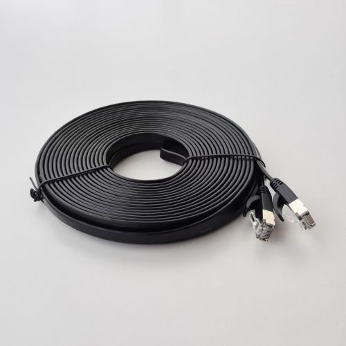 Cat 7 SSTP Flat Black 10m