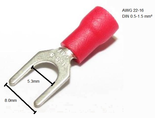 SV1.25-5S Insulated Spade Terminals
