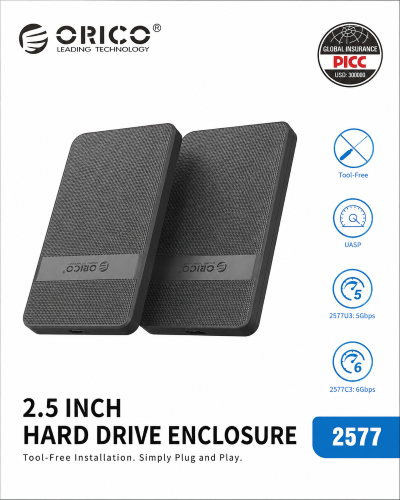 Orico 2.5 inch USB3.0 Hard Drive Enclosure 
