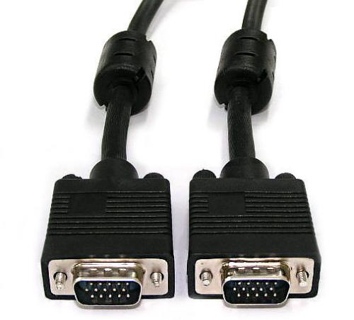 VGA Male to Male 3C+6 96B Cable with ferrite 15m