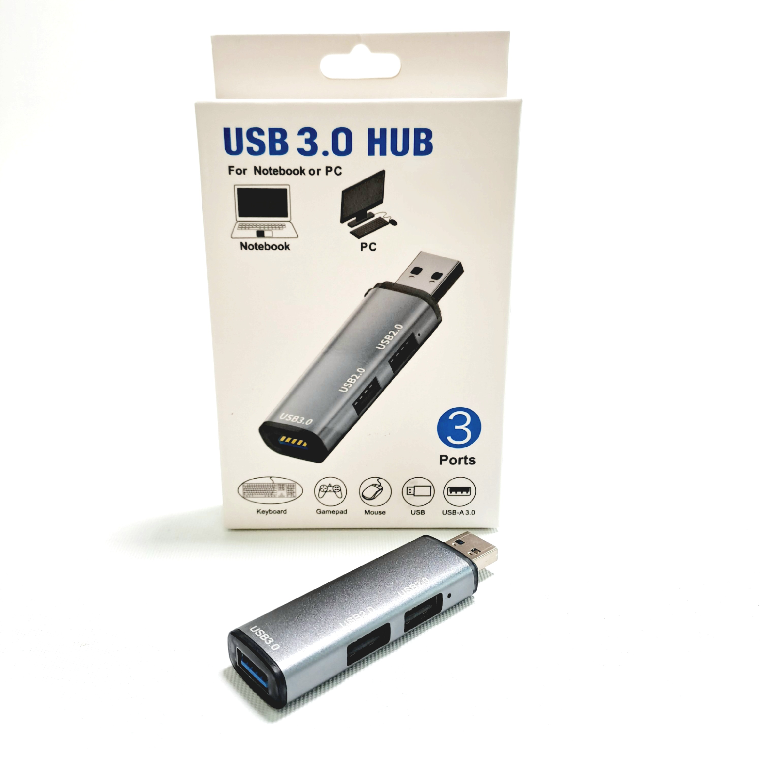 USB 3-Port Hub ADS-302A (1xUSB 3.0 + 2xUSB 2.0)