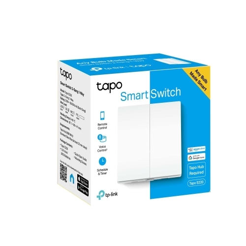 TP Link Smart Light Switch 2-Gang 1-Way