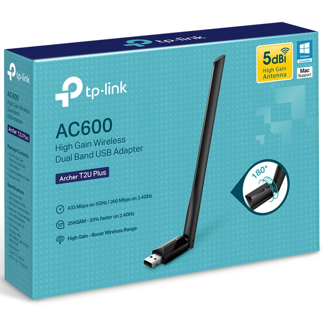 TP Link AC600 High Gain Wireless Dual Band USB Adapter