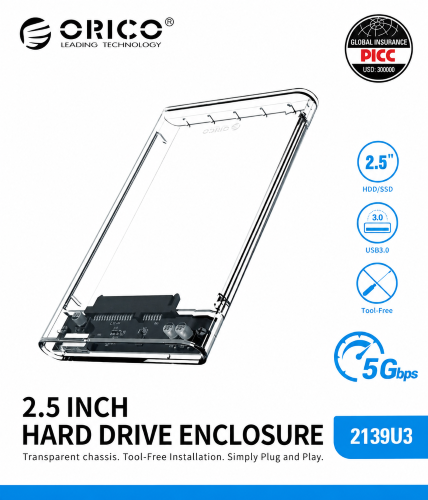 Orico 2.5 Inch Hard Drive Enclosure