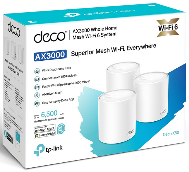 TP Link AX3000 Whole Home Mesh WiFi 6 System