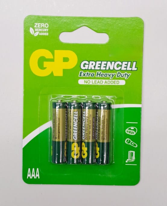 GP AAA-4’s 1.5V Greencell Battery w/Card