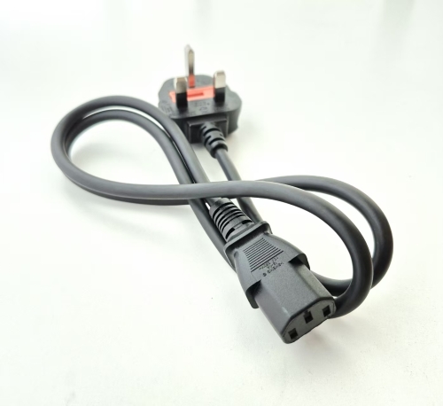 BS1363 UK 3Pin Plug to C13 1m with Safety Mark