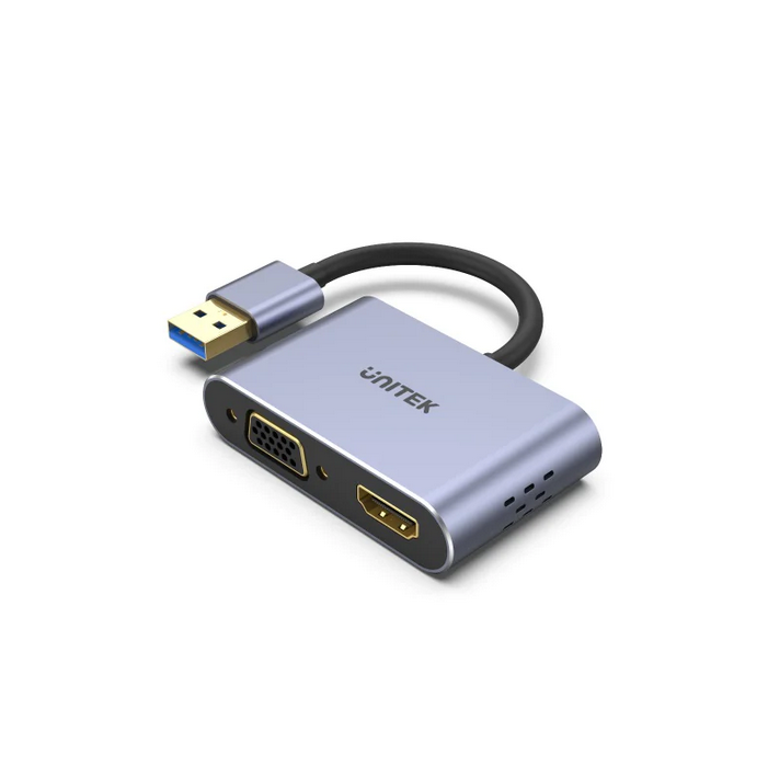 Unitek USB-A to HDMI and VGA Adapter (4K@60Hz & MST)