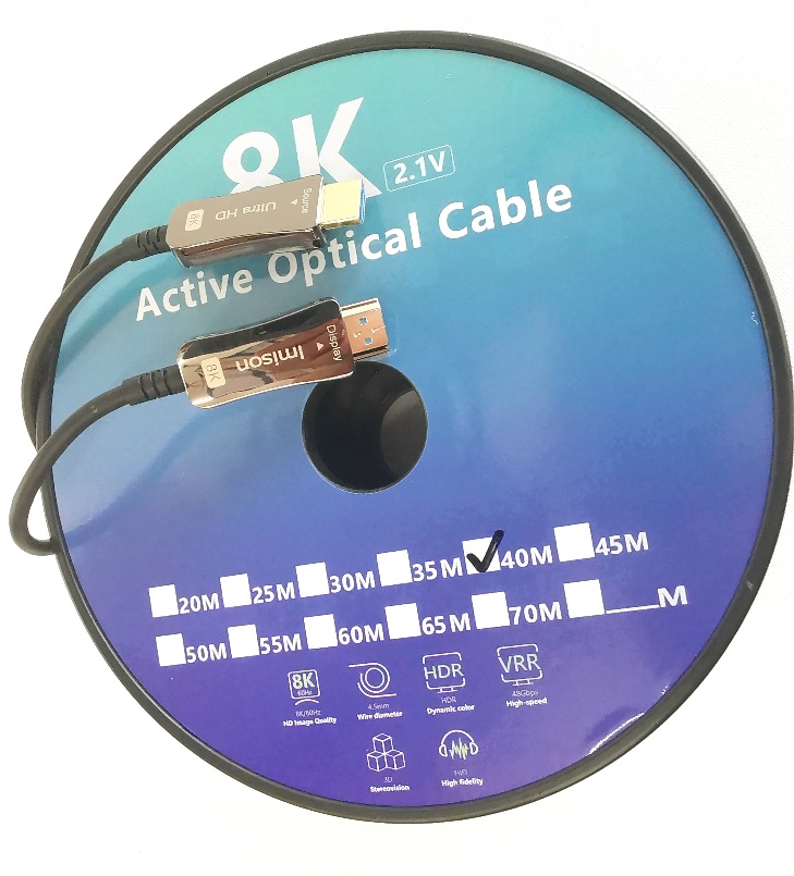 HDMI 8K 60Hz Active Optical Cable Male to Male 40m