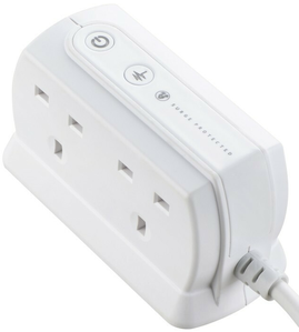 Masterplug 13A 4 Socket Surge 2M, Matt White