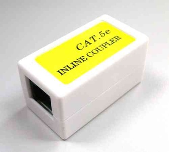 8P8C RJ45 Inline Coupler White WT-2011