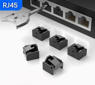 5xRJ45 Port Blocker + 1xKey (Black)