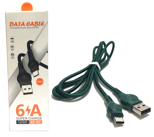 6A USB AM to Type C Data & Charging Nylon Cable 1.2m