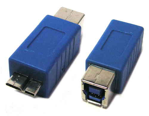 USB3.0 B Jack To Micro B Plug