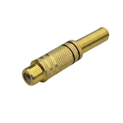 RCA Jack Gold Black with Spring ID:5mm
