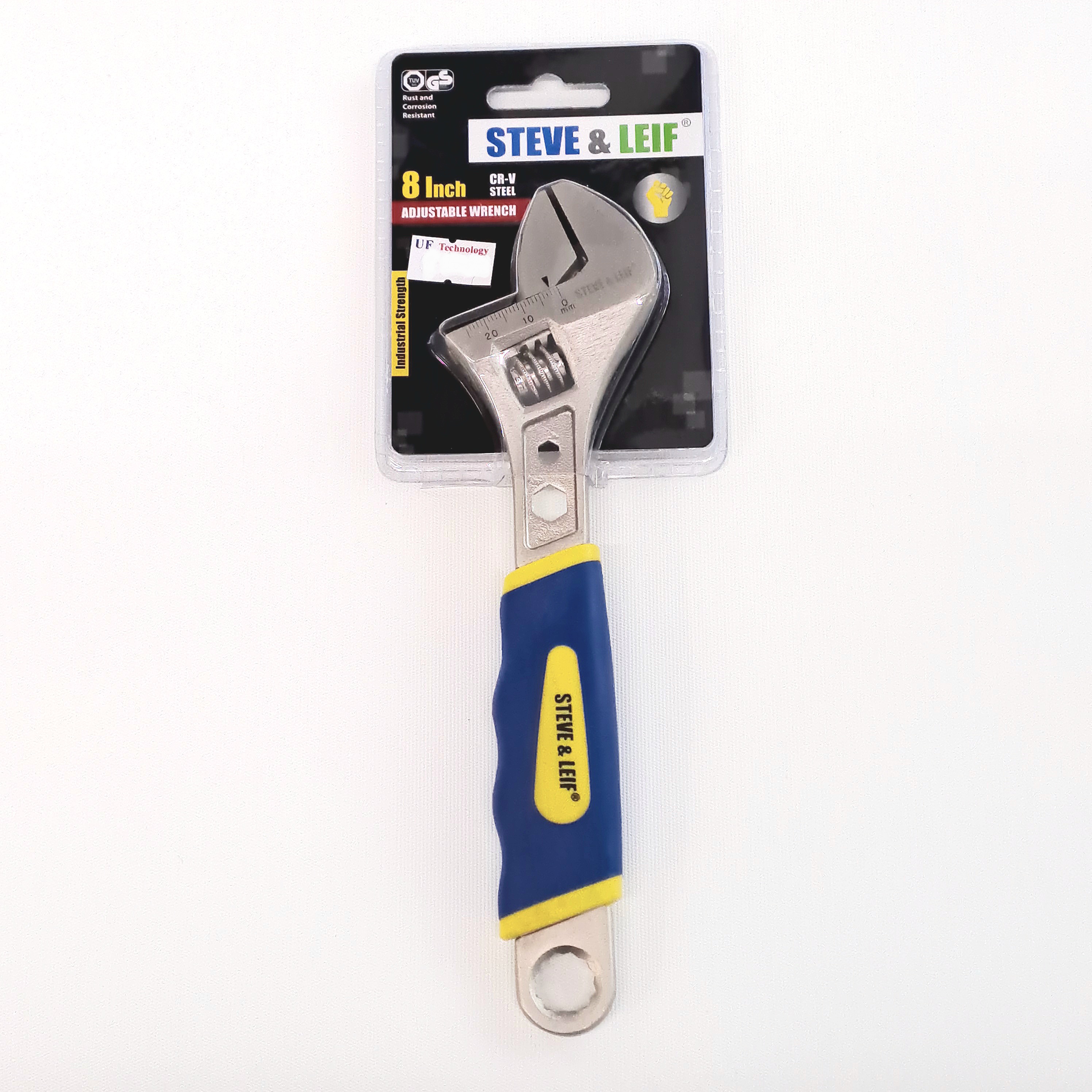 S&L 8”  Adjustable Wrench with Grip (C Type)