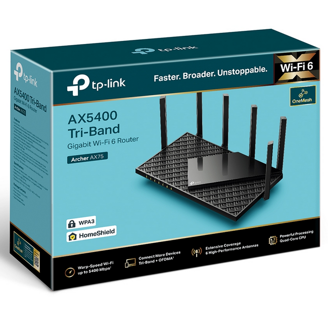 TP Link AX5400 Tri-Band Wi-Fi 6 Router