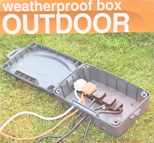 Masterplug Grey Weatherproof Box with Five Cable Outlets
