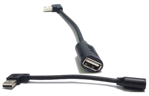 USB2.0 A Male (RIGHT Angle) to A Female extension cable L:0.15m