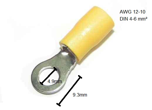 RV5.5-5 Insulated Ring Terminals 