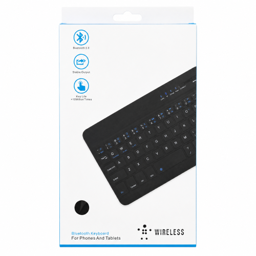 7” Wireless Bluetooth Keyboard for Phones and Tablets