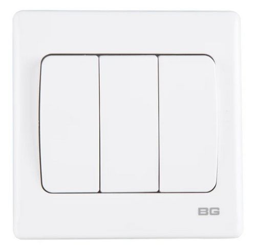 British General NSL Mega Rocker SW 3 Gang 2 Way WH
