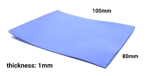 Heatsink Thermal Silicon Pad (100mm x 80mm x 1mm)