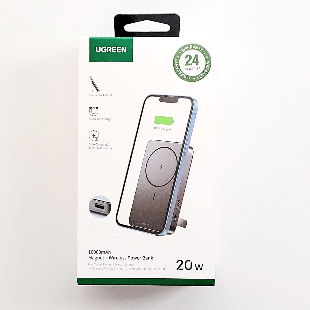 UGREEN 10K mAh Magnetic Wireless Powerbank (Space Grey)