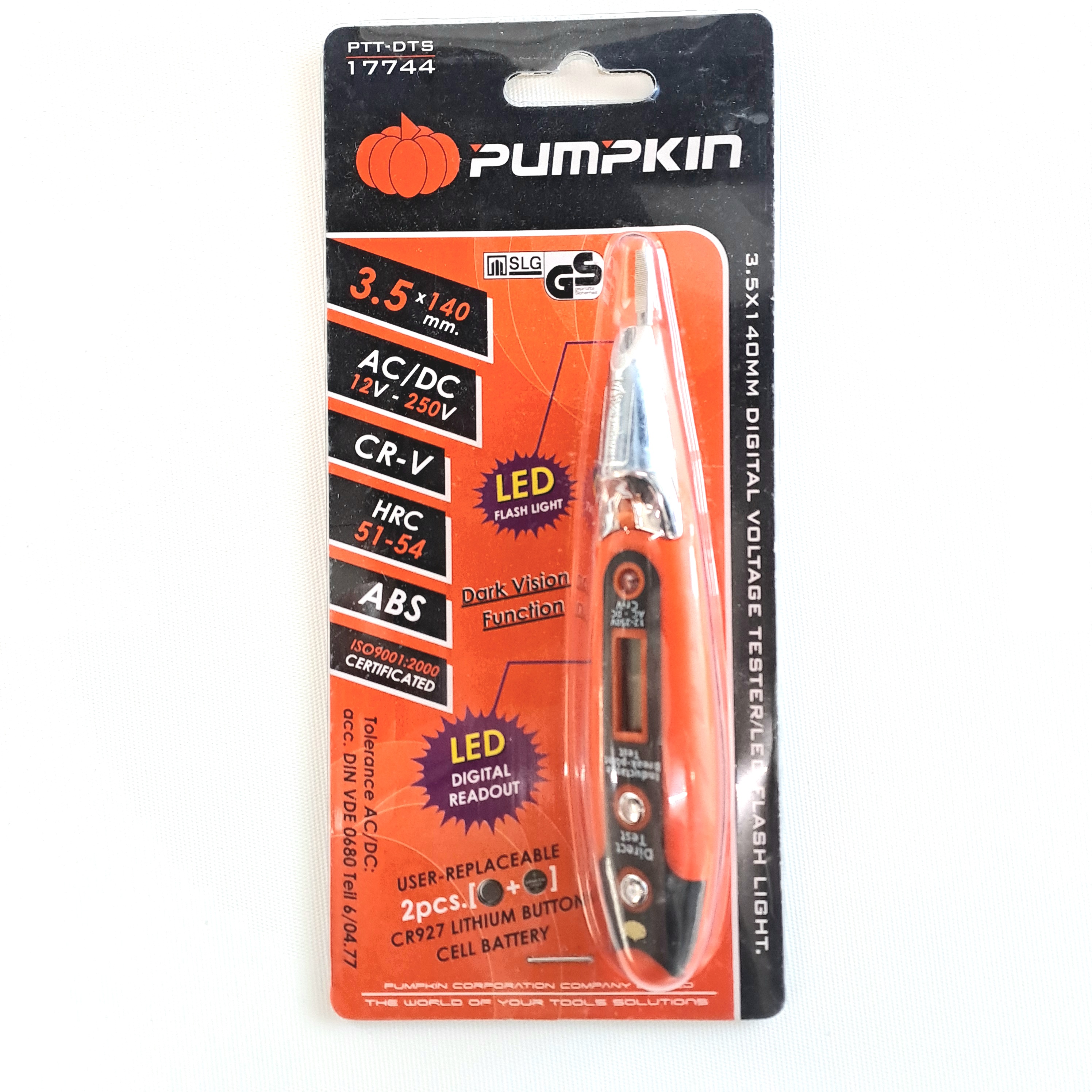 Pumpkin 17744 Digital Voltage Tester w/LED Flash Light