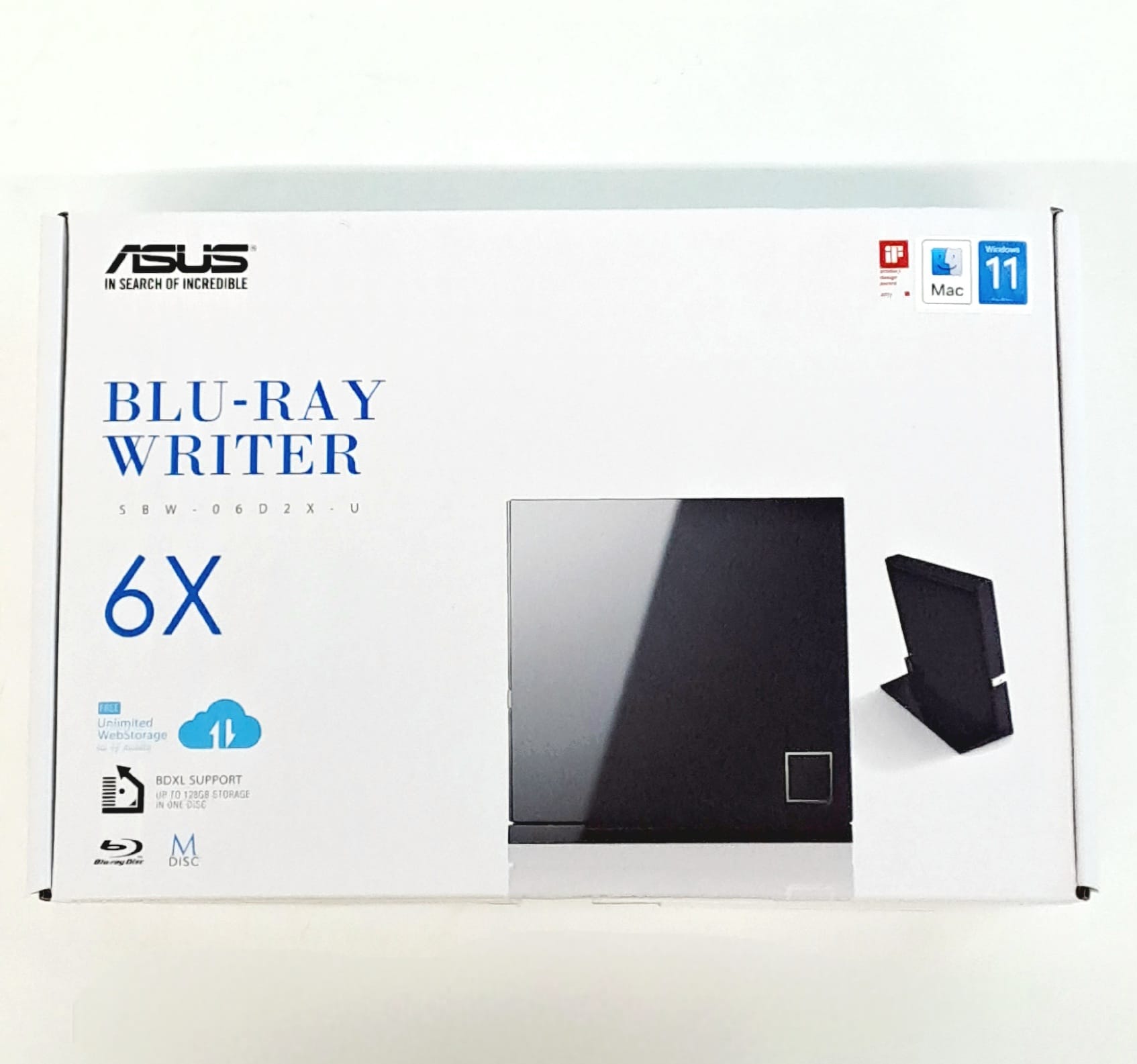 ASUS 6X Blu-Ray Slim Portable Burner Win/Mac