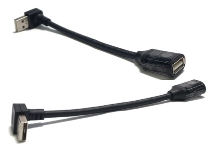 USB 2.0 A Male (UP Angle) to A Female extension cable L:0.15m