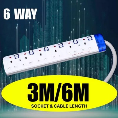 HOYO 6 Way 3 Pin 3m PSO surge protection