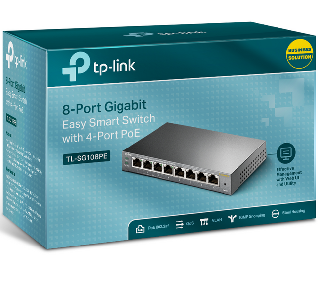 TP Link 8-Port Gigabit Easy Smart Switch with 4-Port PoE