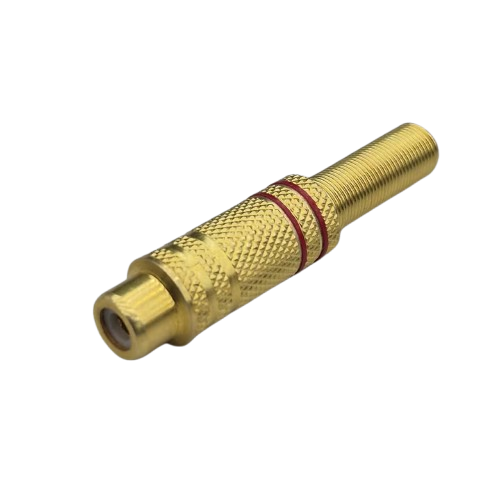 RCA Jack Gold Red with Spring ID:5mm 